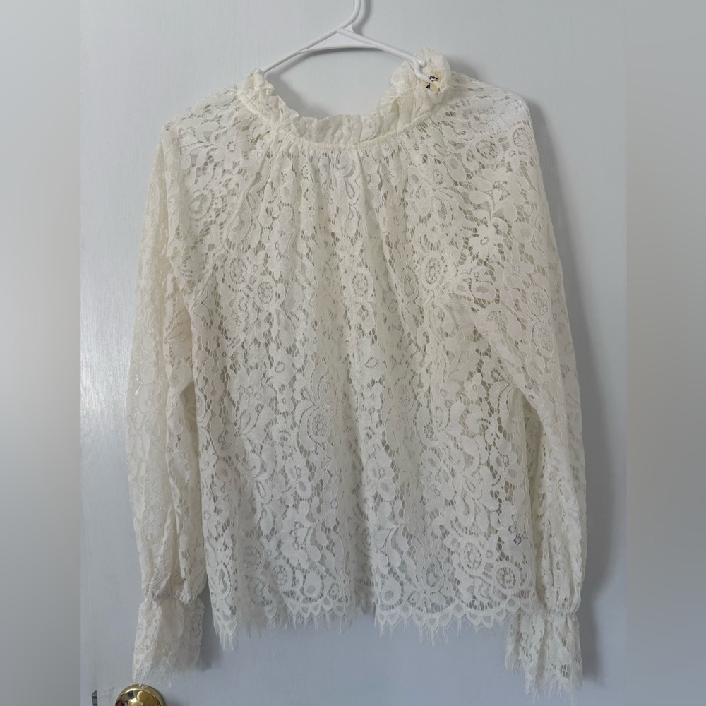 Impressions White Lace Blouse / Overshirt